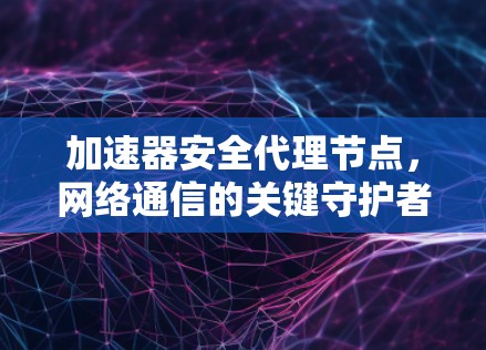 加速器安全代理节点，网络通信的关键守护者