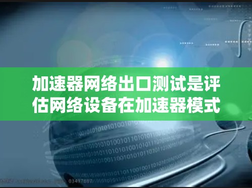 加速器网络出口测试是评估网络设备在加速器模式下的性能和功能的关键过程。以下是对这一测试的详细分步说明，帮助您系统地进行测试