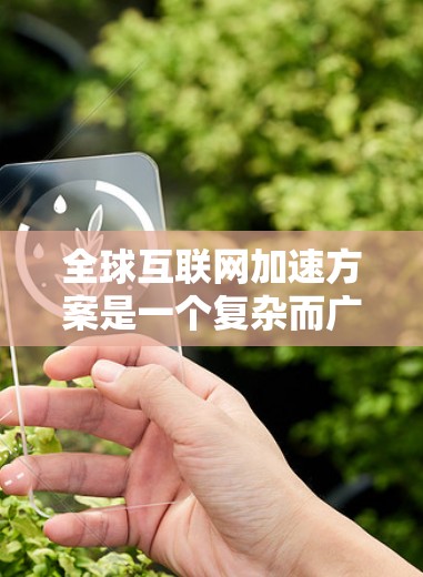 全球互联网加速方案是一个复杂而广泛的工程，涉及技术、政策、经济和国际合作等多个方面。以下是一个有条理的总结，阐述了该方案的关键要素和实施策略