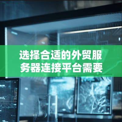 选择合适的外贸服务器连接平台需要综合考虑多个因素，以下是针对您的需求的分步建议